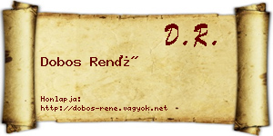 Dobos René névjegykártya