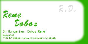 rene dobos business card